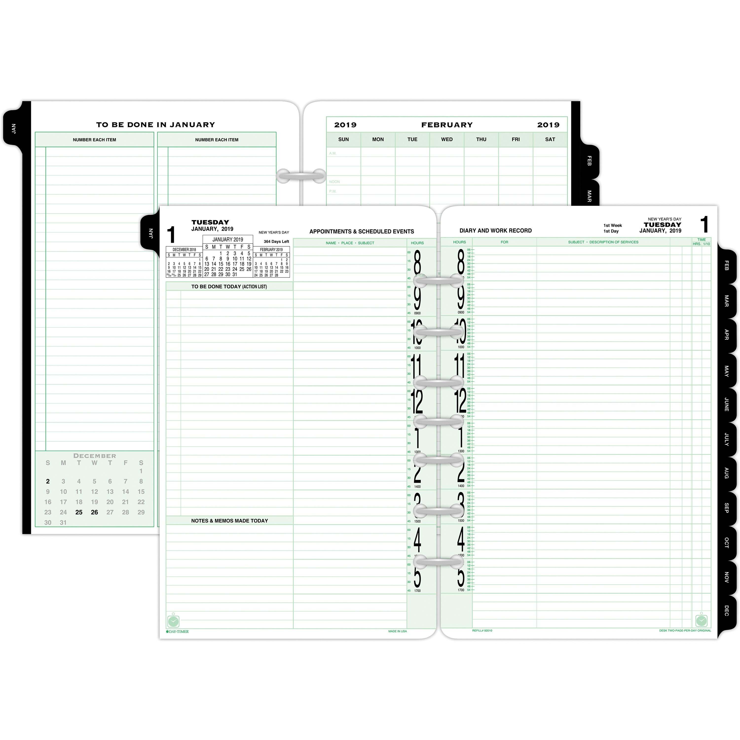 Image of Day-Timer 2-page-per-day Loose-leaf Original Planner Refills (SKU: 281976)