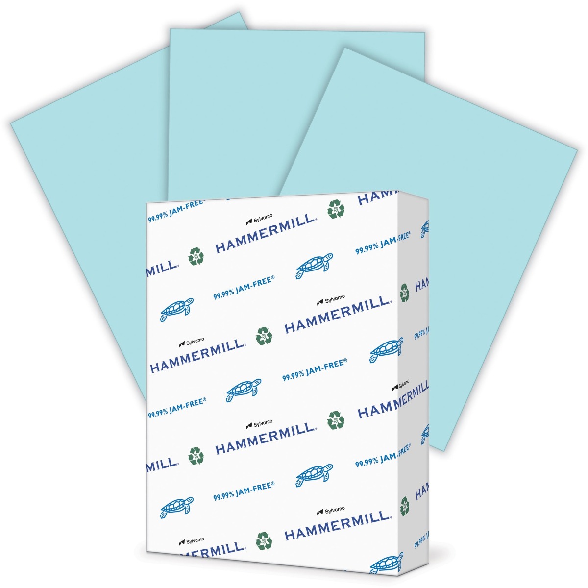 Image of Hammermill Paper for Copy 8.5x11 Laser, Inkjet Colored Paper - Blue - Recycled -