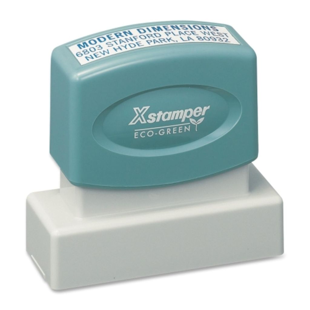 Xstamper Large Business Address Stamp - Message Stamp - 0.59" Impression Width x