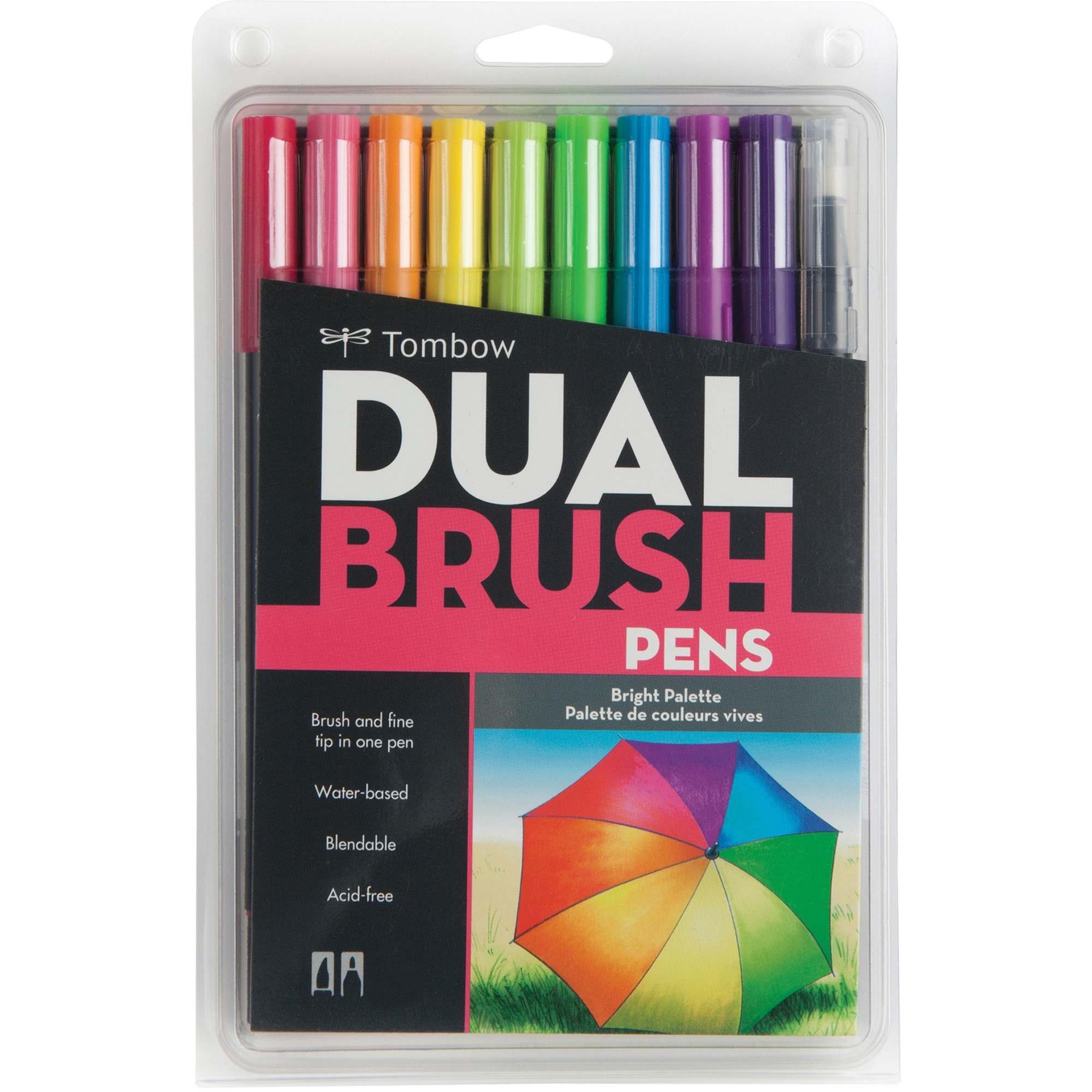 Image of Tombow Dual Brush Art Pen 10-piece Set - Bright Colors
