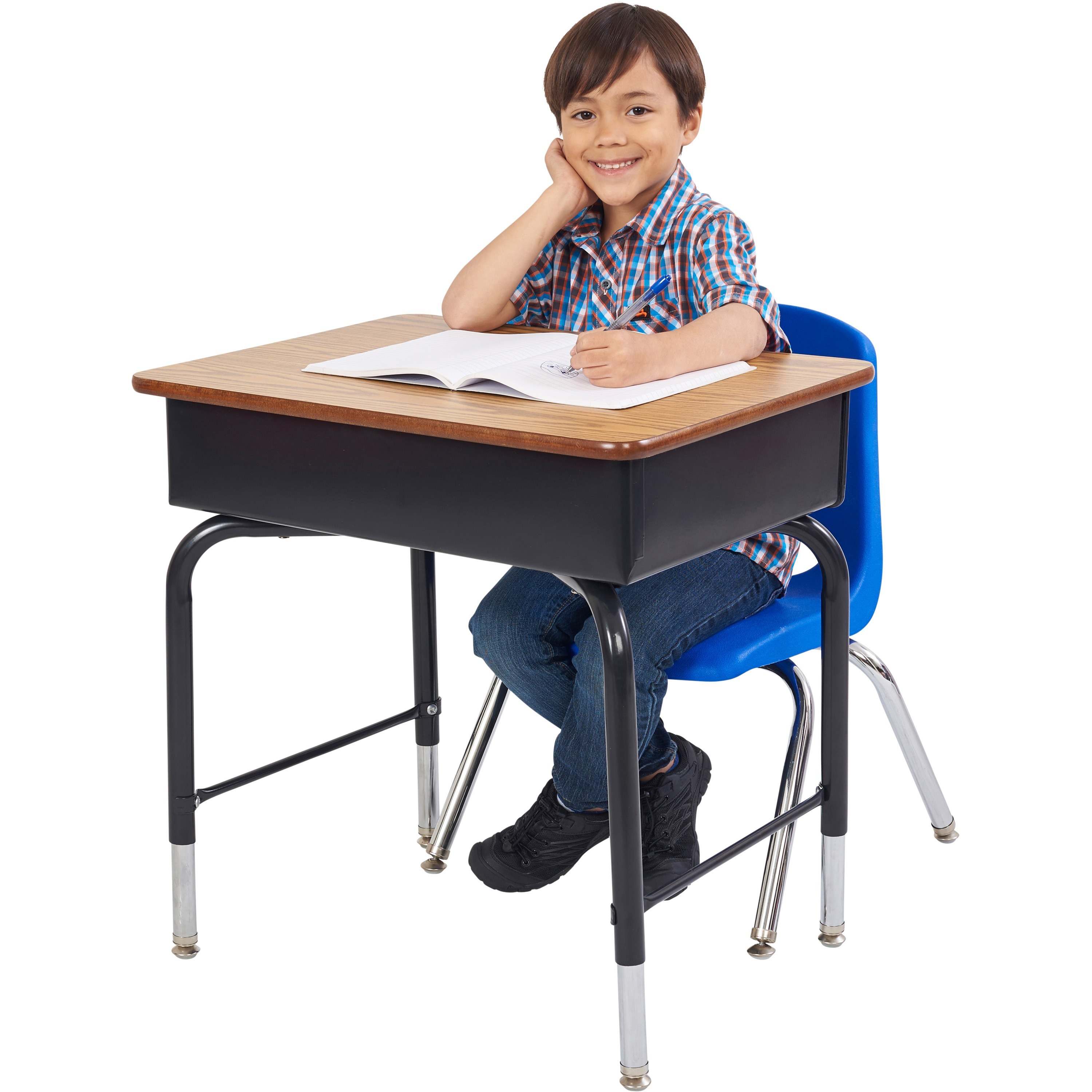 Image of Early Childhood Resources Open Front Desk with Metal Book Box - RTA