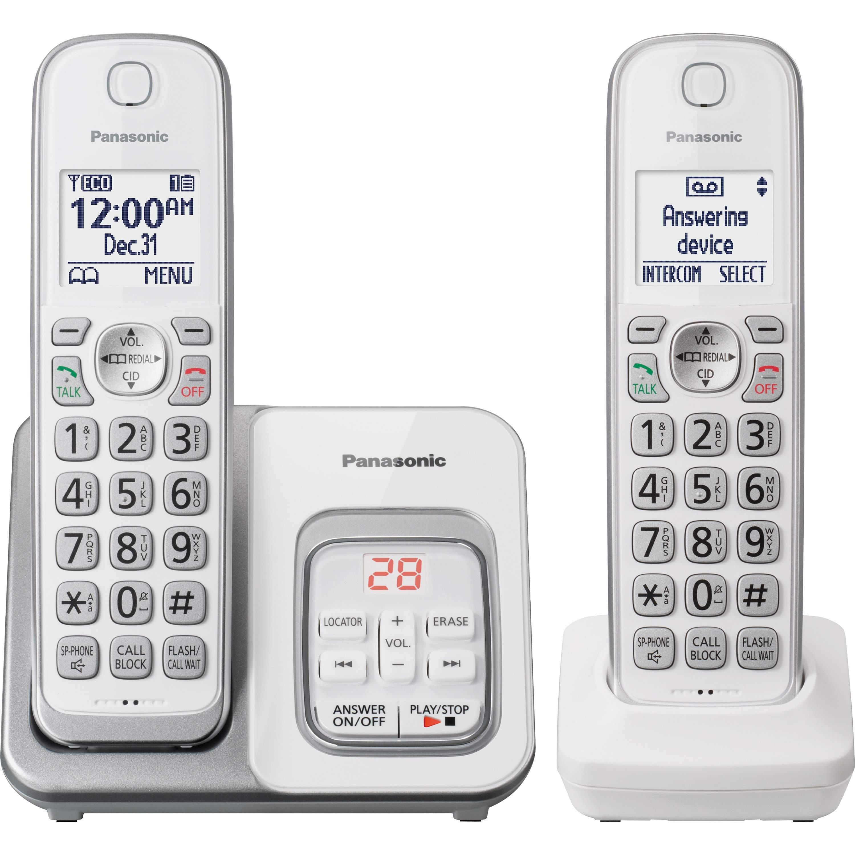 Image of Panasonic KX-TGD532W DECT 6.0 1.93 GHz Cordless Phone - White
