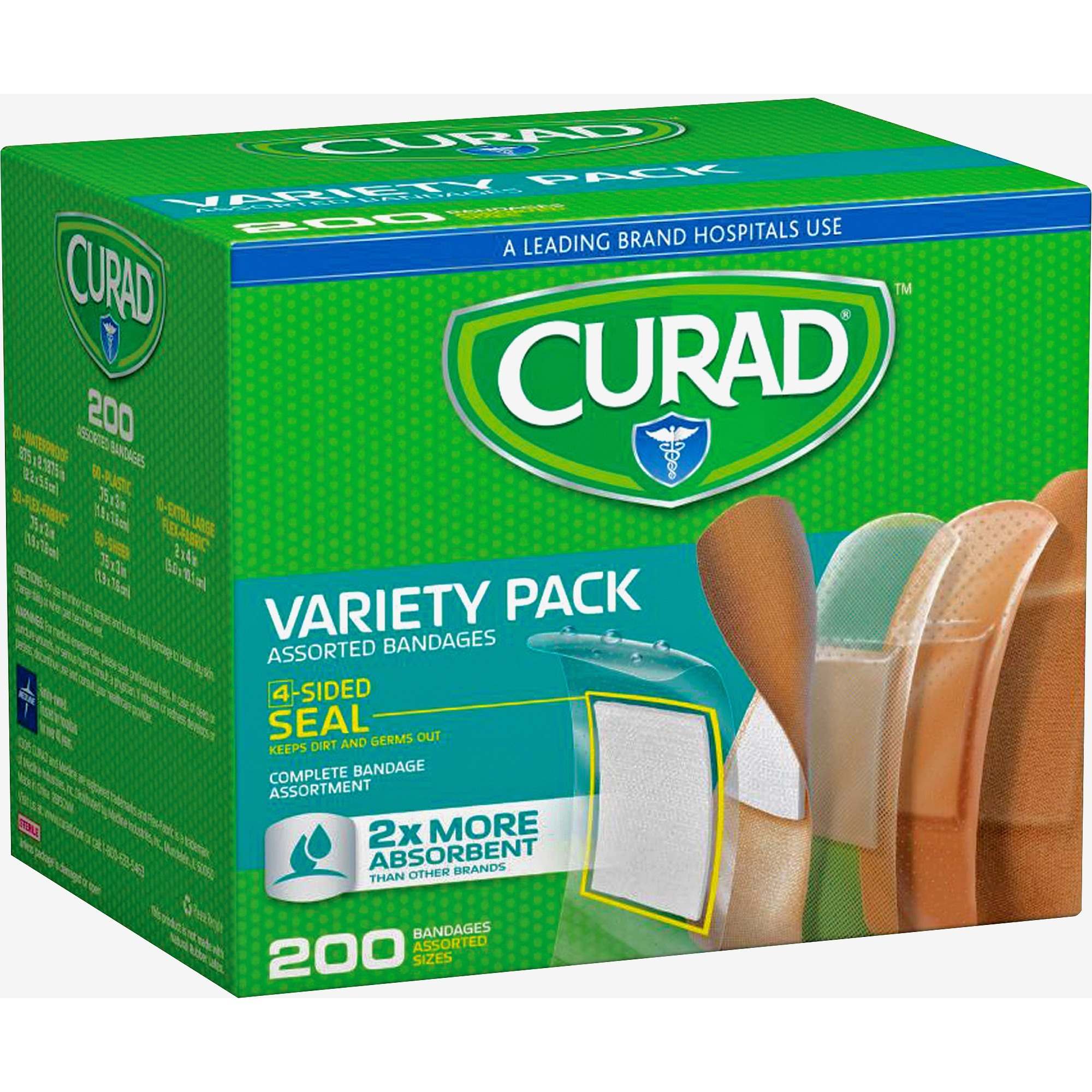 Image of Curad Variety Pack 4-sided Seal Bandages