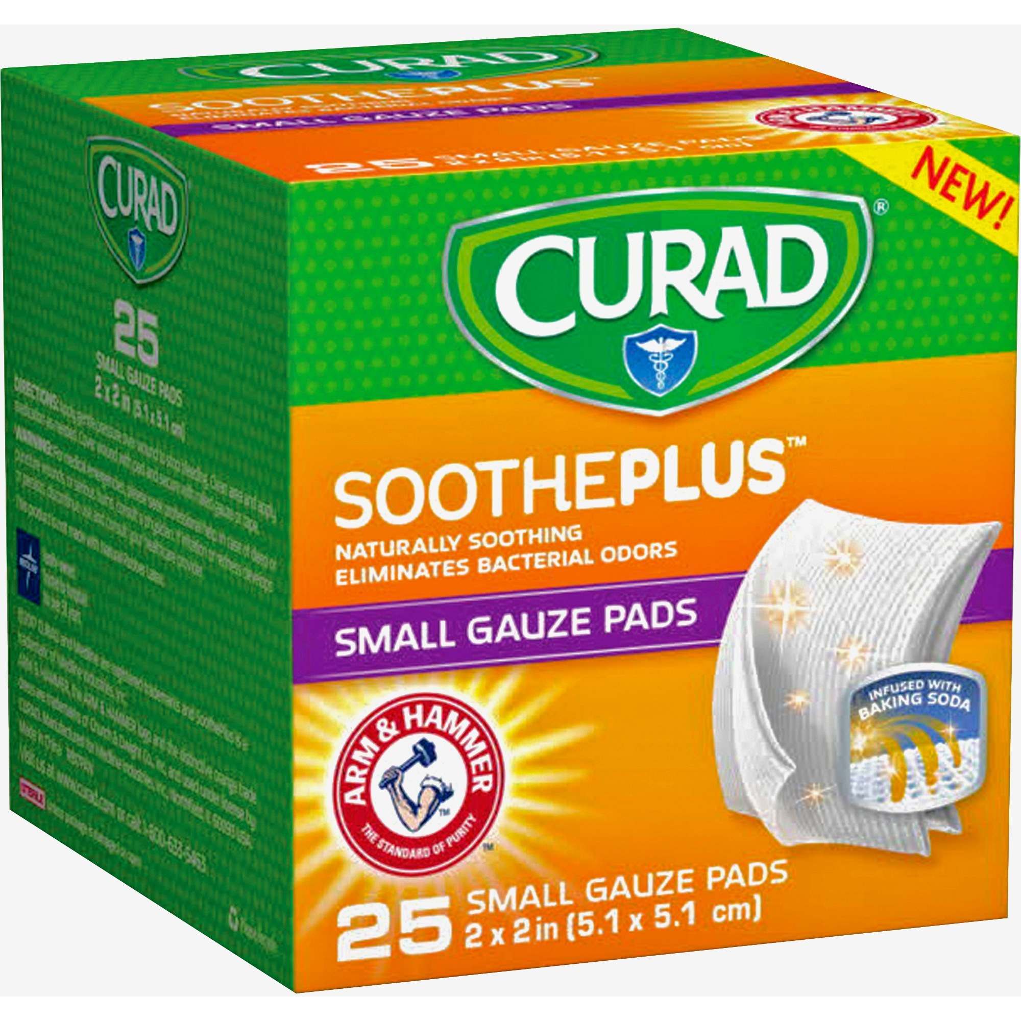 Image of Curad SoothePlus Medium Non-stick Pads (SKU: 718387)