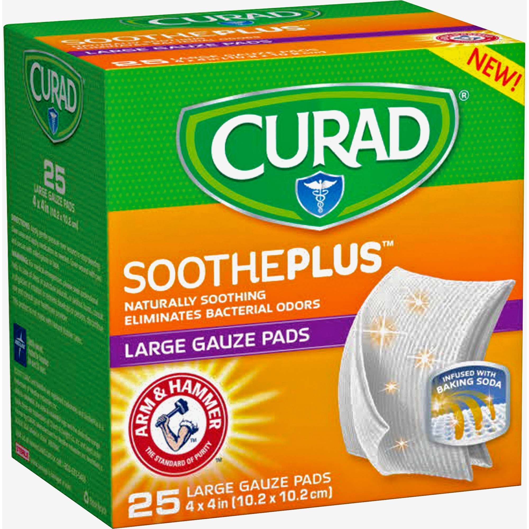 Image of Curad SoothePlus Medium Non-stick Pads (SKU: 718385)