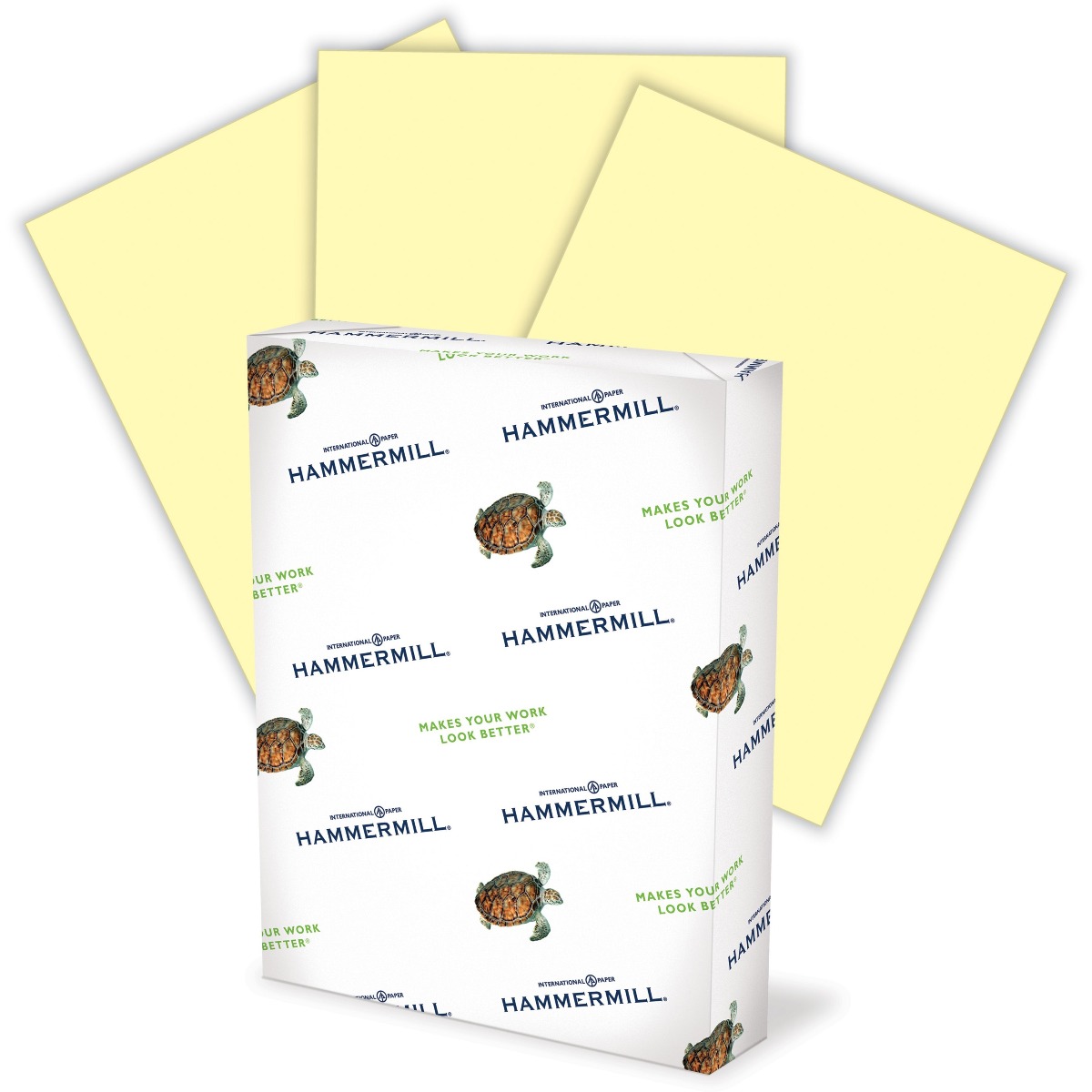 Image of Hammermill Paper for Copy 8.5x11 Colored Paper - Canary - Recycled - 30% Recycle