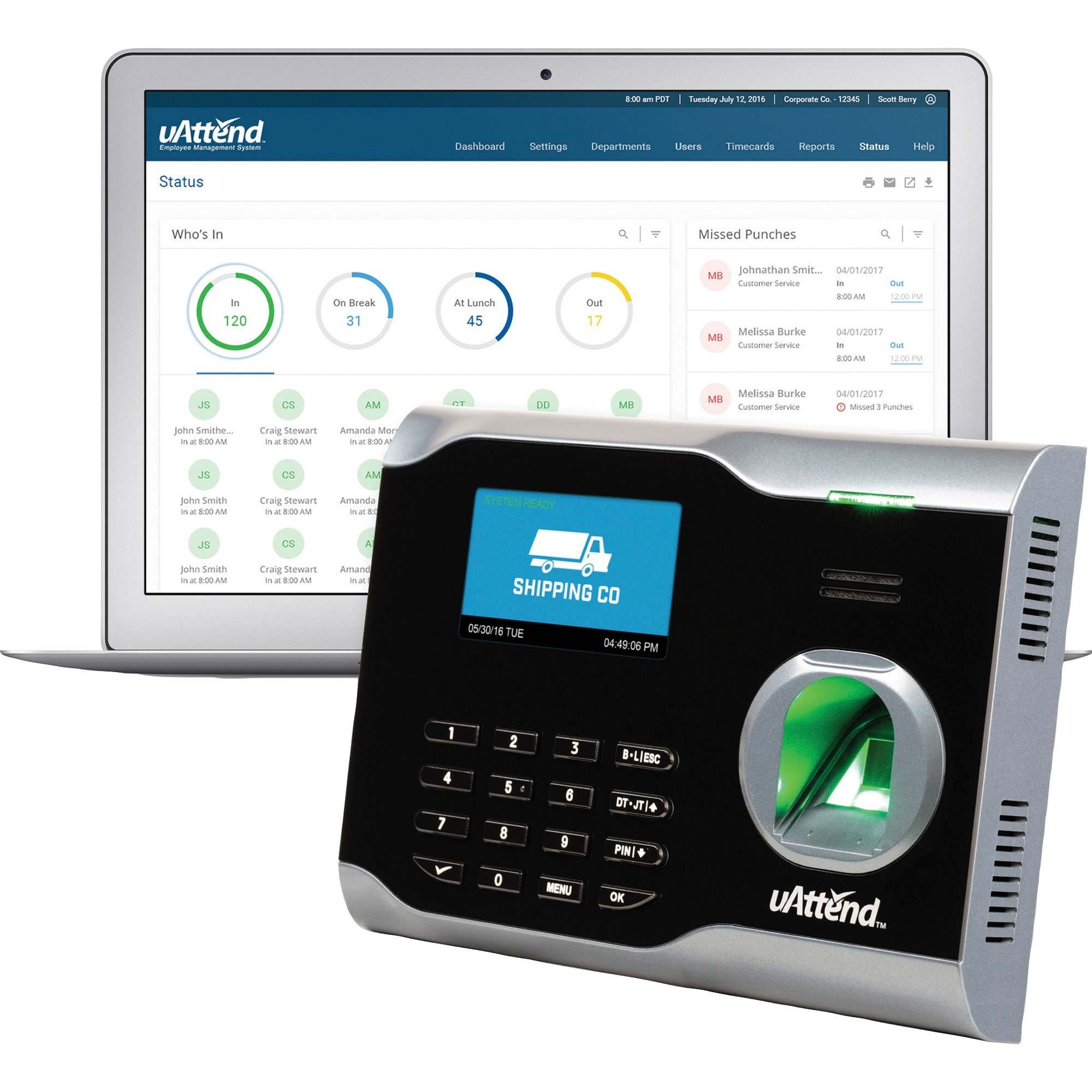 Image of uAttend BN6500 Time Clock