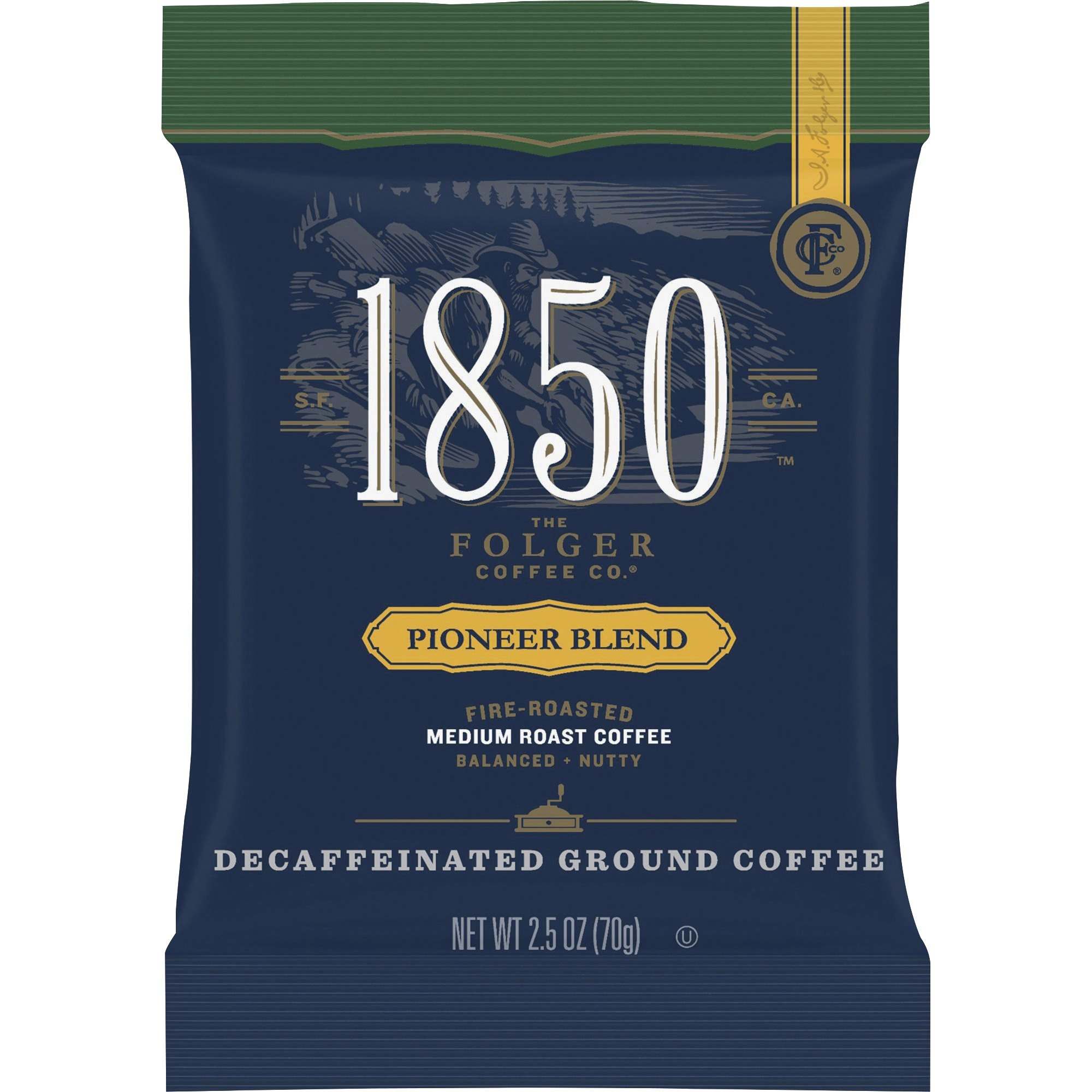 Image of Folgers&reg; 1850 Pioneer Blend Decaf Ground Coffee Pouches