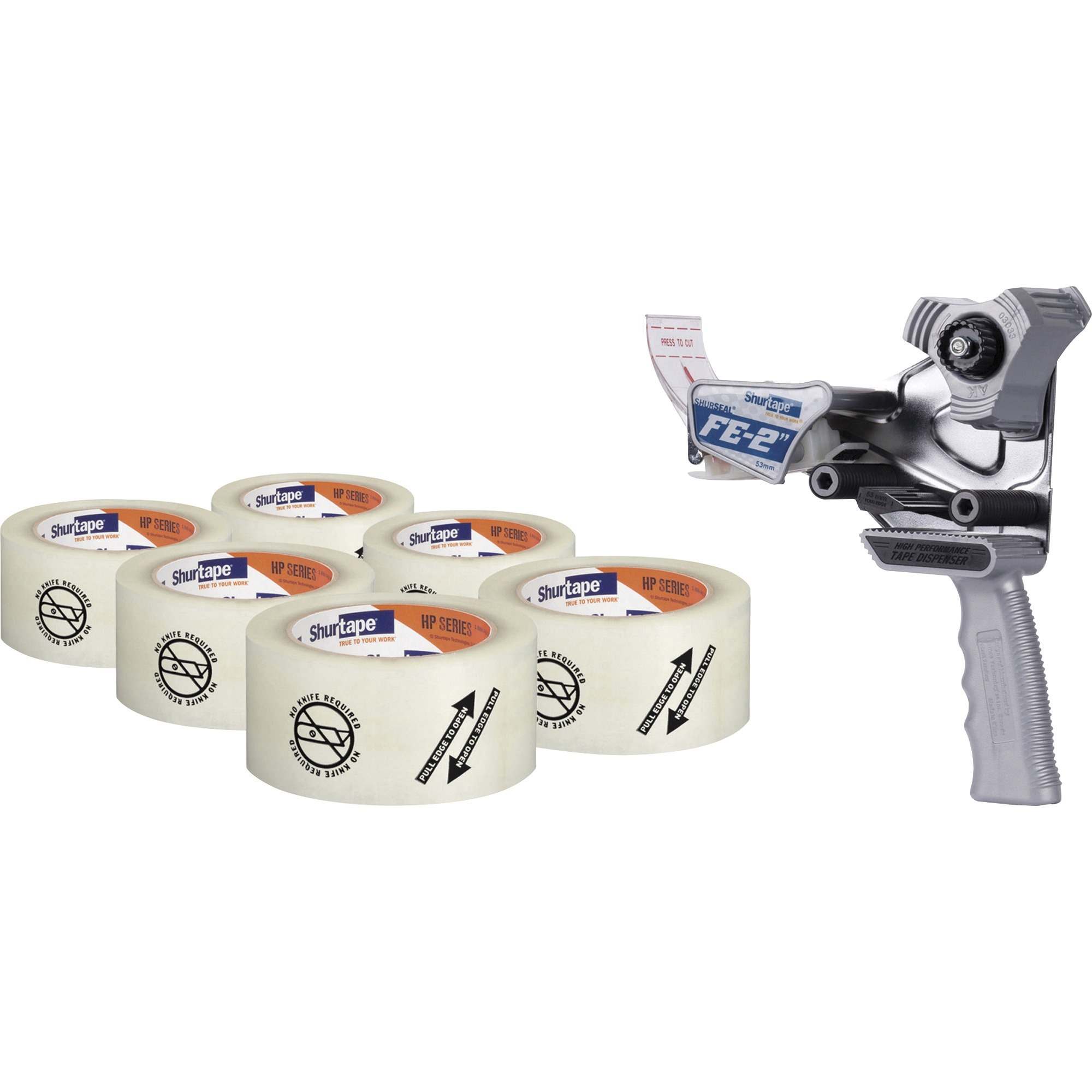 Image of Shurtape Folded Edge Tape Dispenser with 6 Rolls