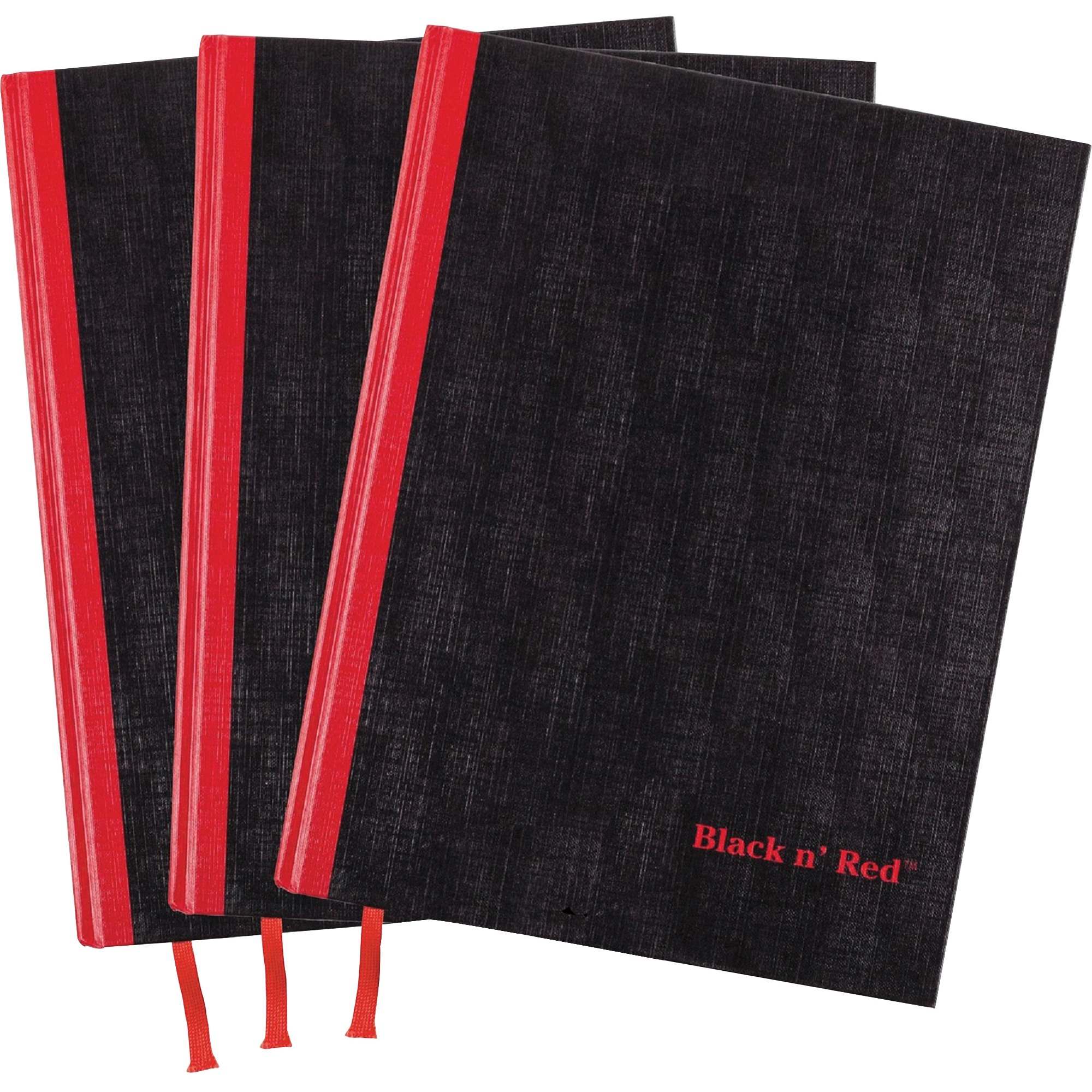 Image of Black n' Red Casebound Hardcover Notebook 3-pack