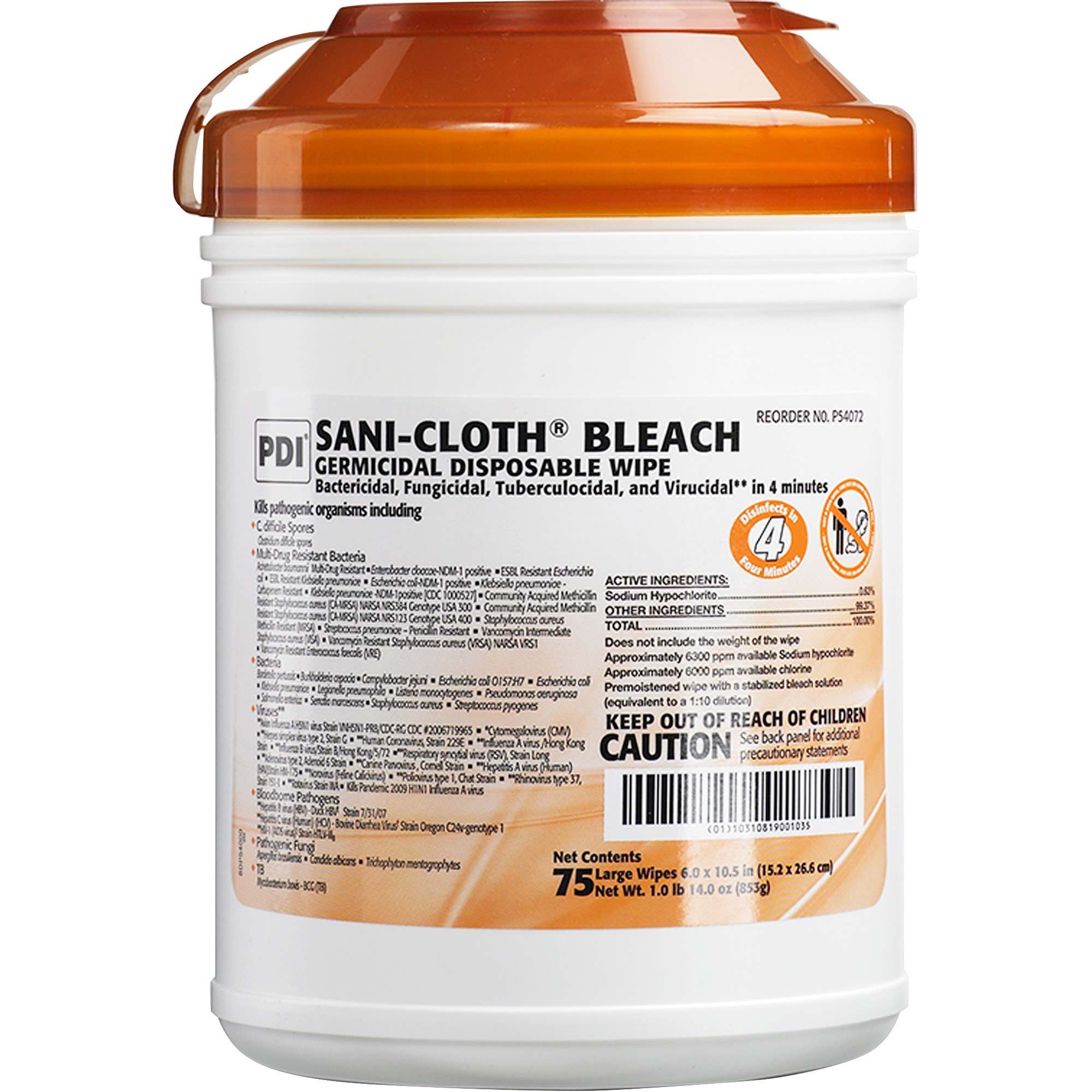 Image of Nice-Pak Sani-Cloth Bleach Wipes