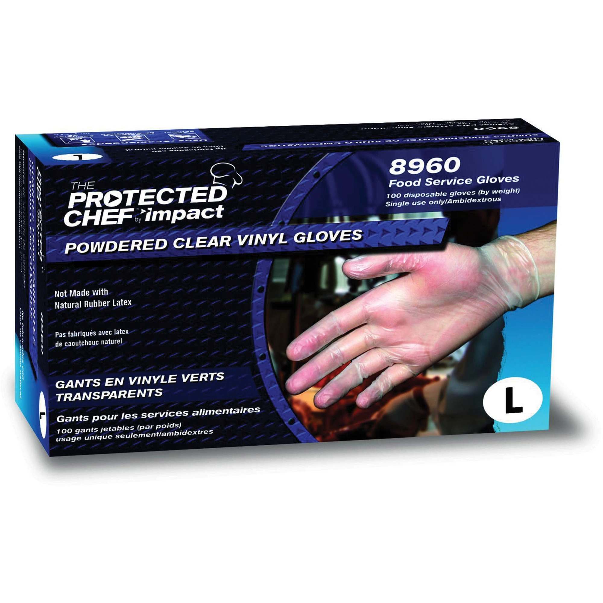 Image of Protected Chef Disposable Powdered Vinyl Gloves (SKU: 299880)