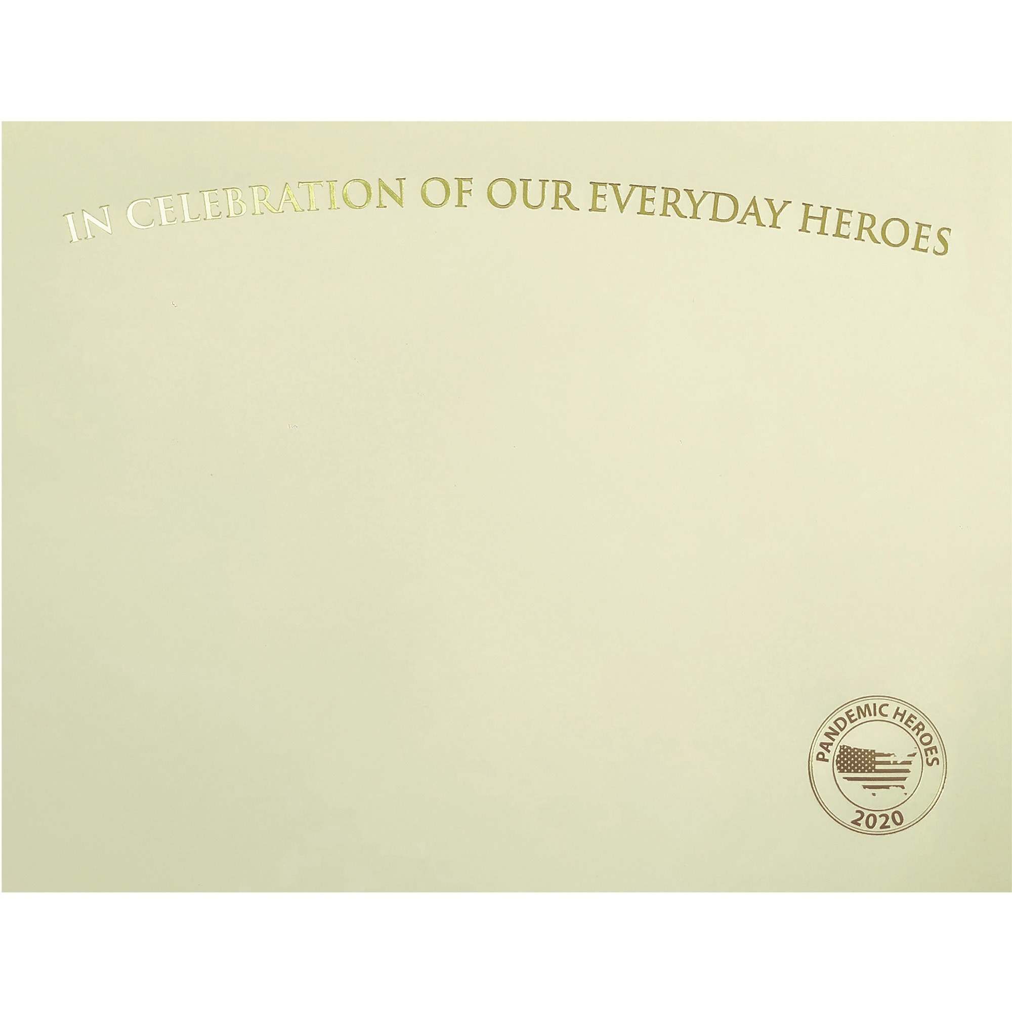 Image of First Base Everyday Hero Appreciation Certificate