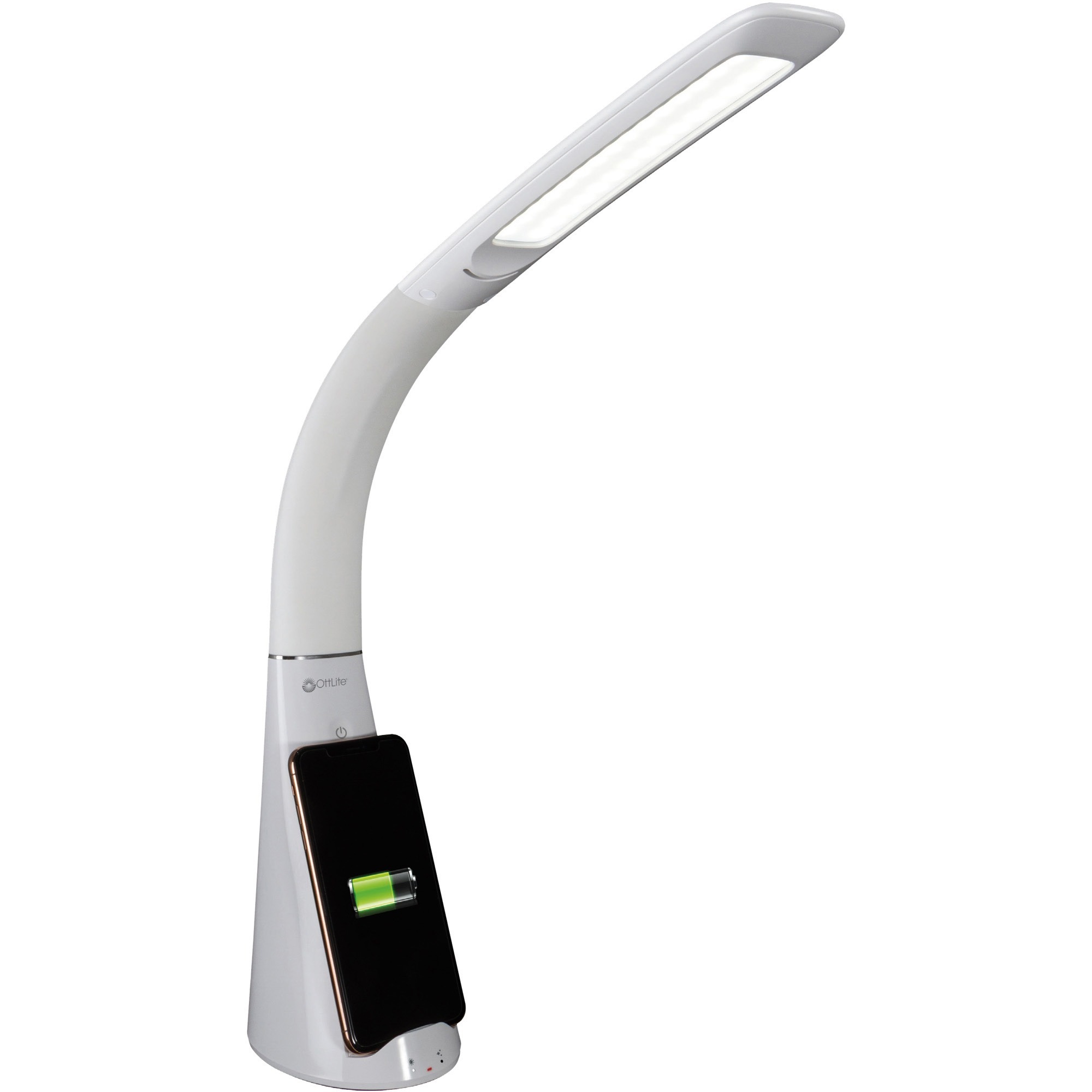 Image of OttLite Purify LED Desk Lamp with Wireless Charging and Sanitizing