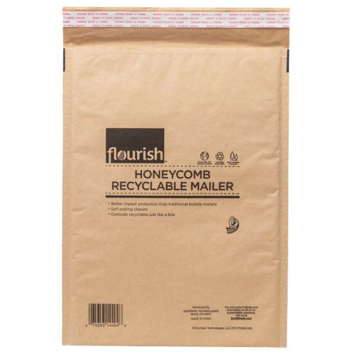 Image of Duck Brand Flourish Honeycomb Recyclable Mailers