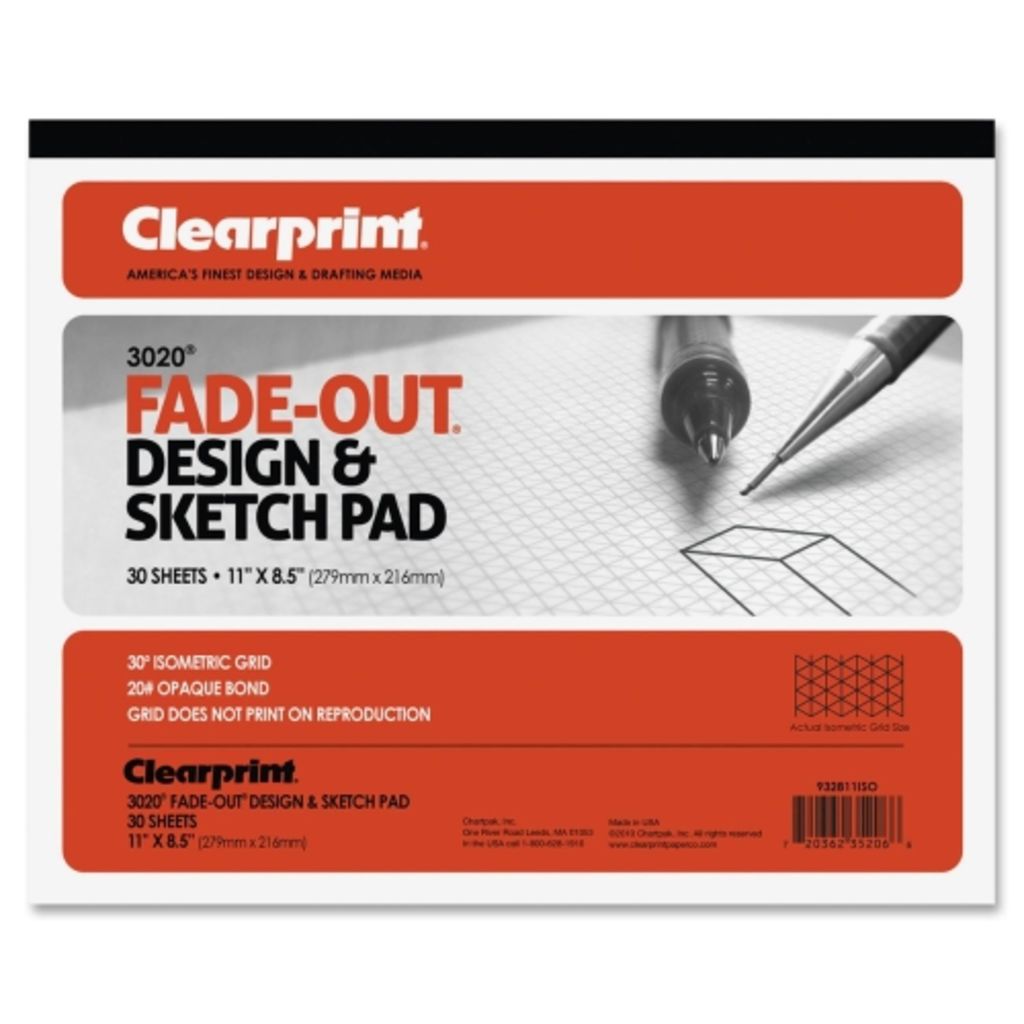 Image of Clearprint Isometric Grid Paper Pad - Letter