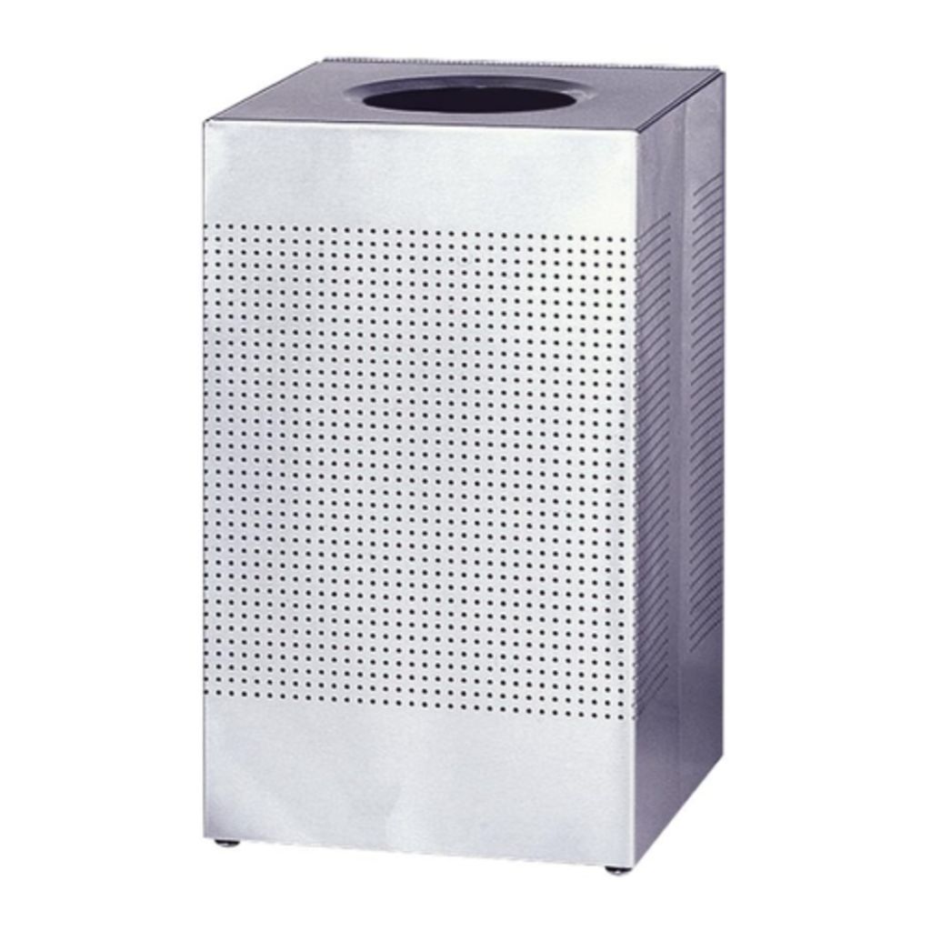 Image of Rubbermaid Commercial Stainless Steel Hinged Top Receptacle (SKU: 144424)