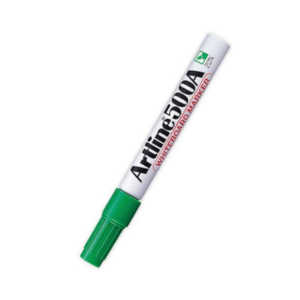 Image of Artline White Board Marker Ek 500/Green - 2 mm Marker Point Size - Bullet Marker