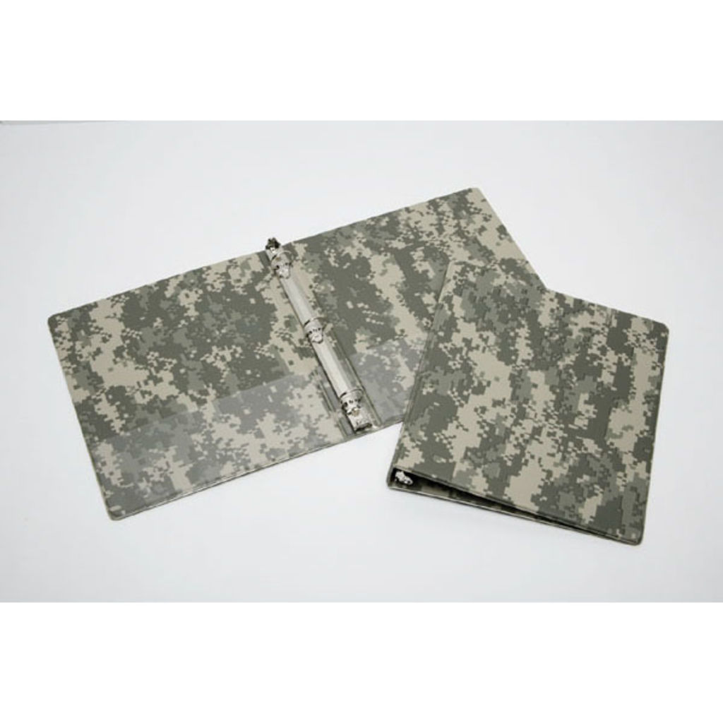 Image of STLB Round Ring Camouflage Binder w/ Pockets - 3" Binder Capacity - 575 Sheet Ca