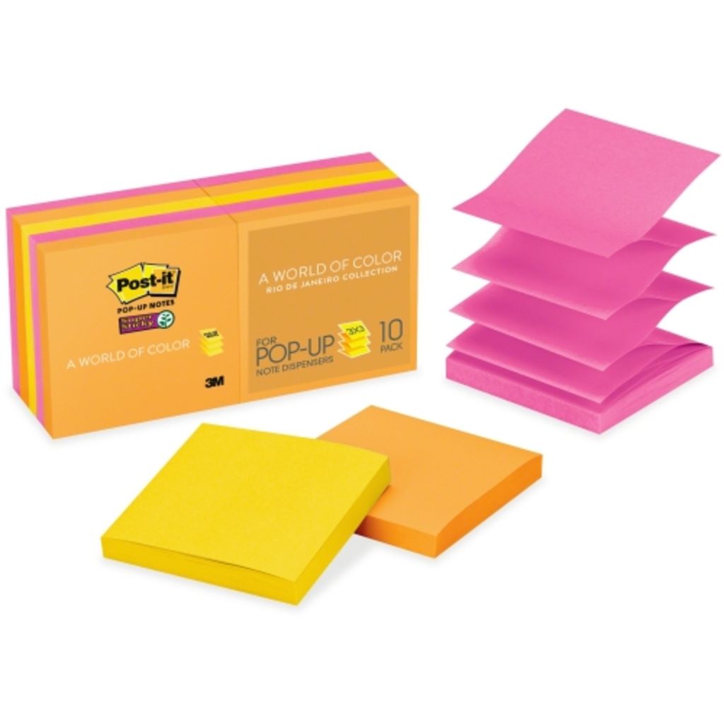 Image of Post-it&reg; Super Sticky Pop-up Notes - Rio de Janeiro Color Collection