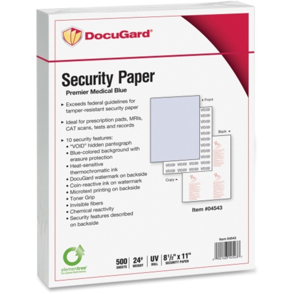 Image of DocuGard Premier Security Paper for Printing Prescriptions & Preventing Fraud 10