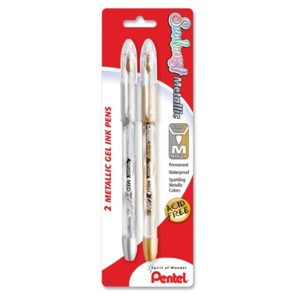 Image of Pentel Arts Pentel Sunburst Metallic Color Permanent Gel Pens