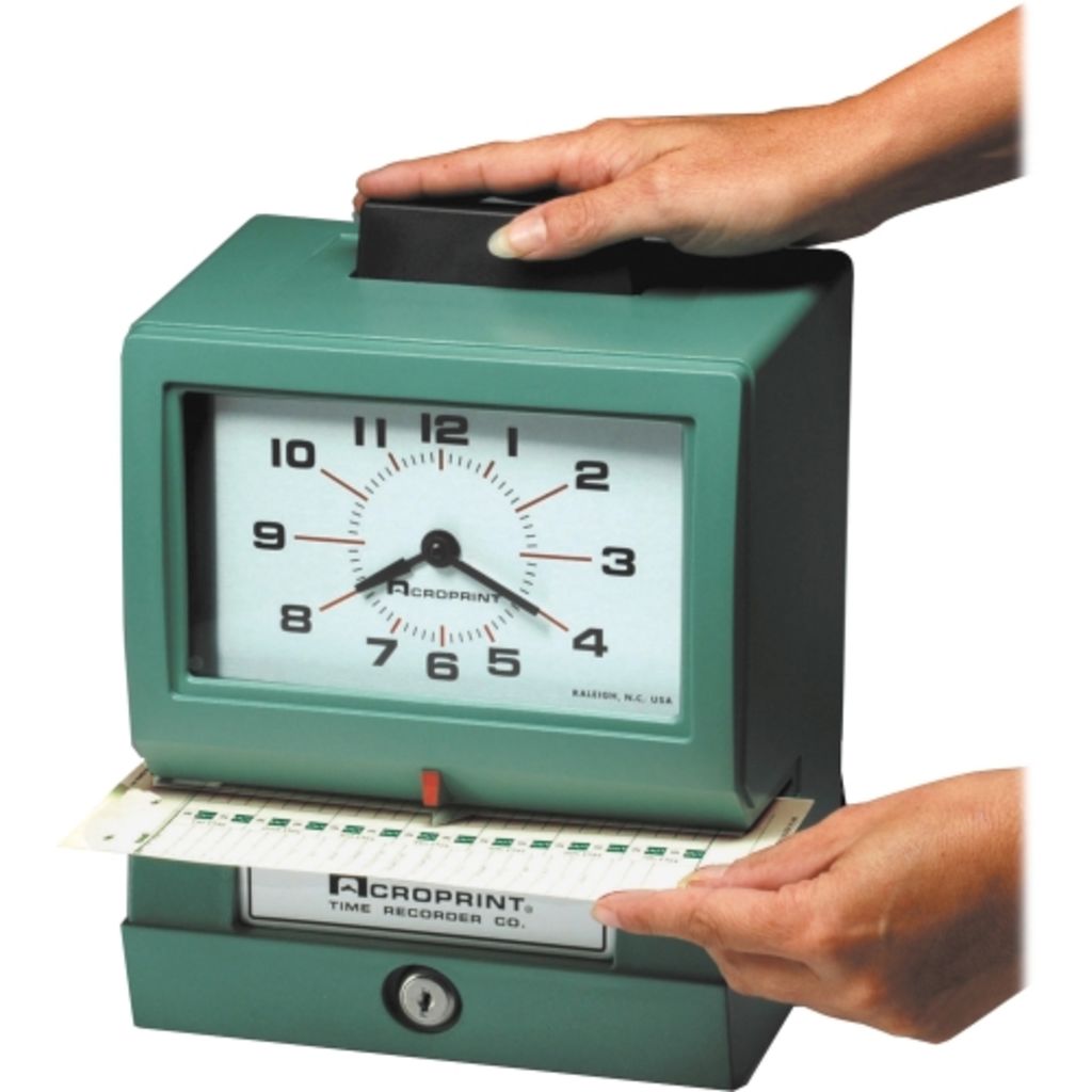 Image of Acroprint Manual Heavy-duty Time Clock - Card Punch/Stamp