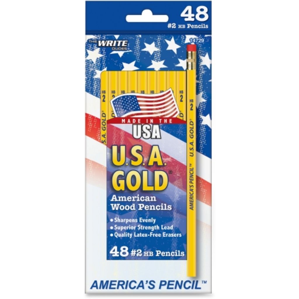 Image of The Write Dudes USA Gold American Wood Pencils