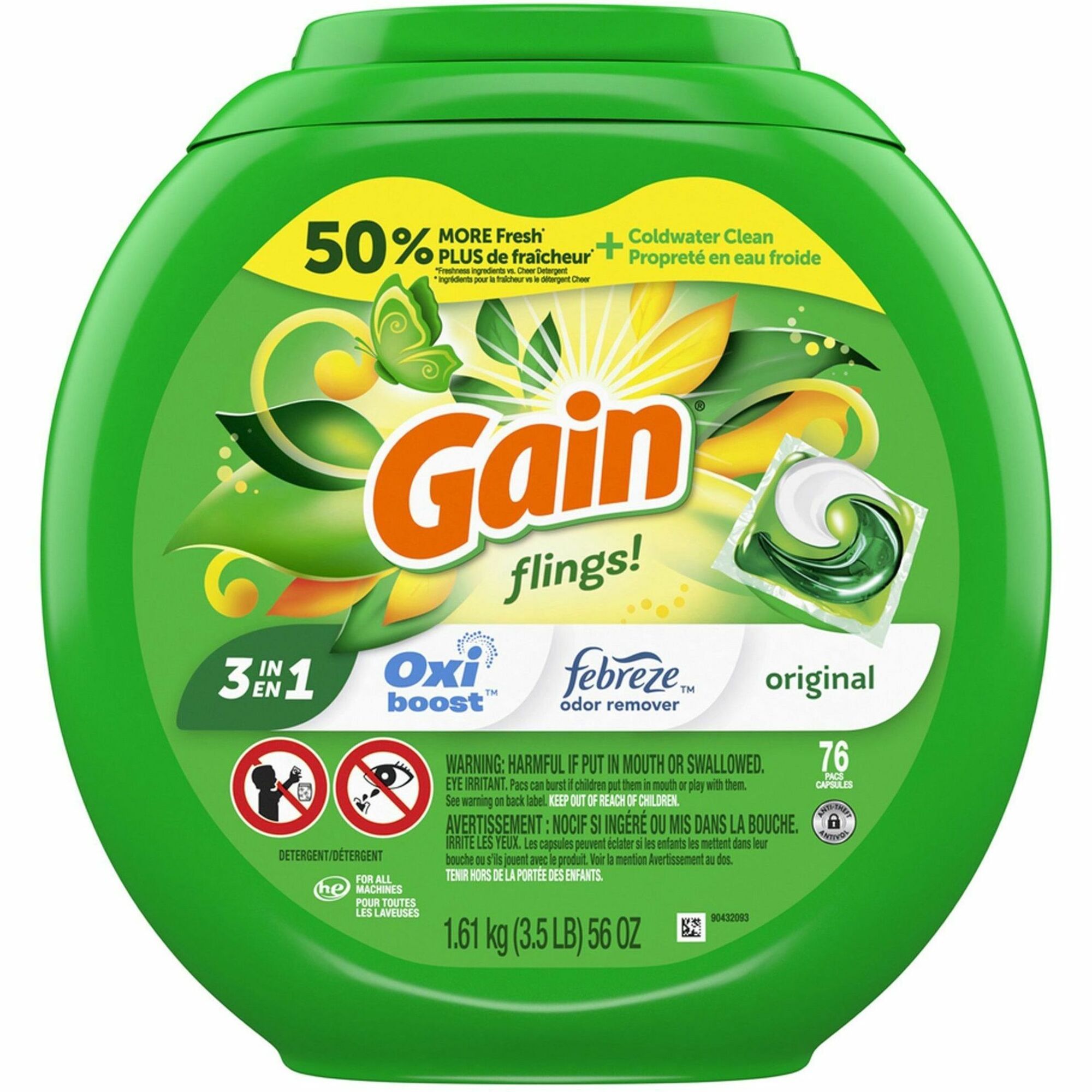 Image of Gain Gain Flings Detergent Pacs
