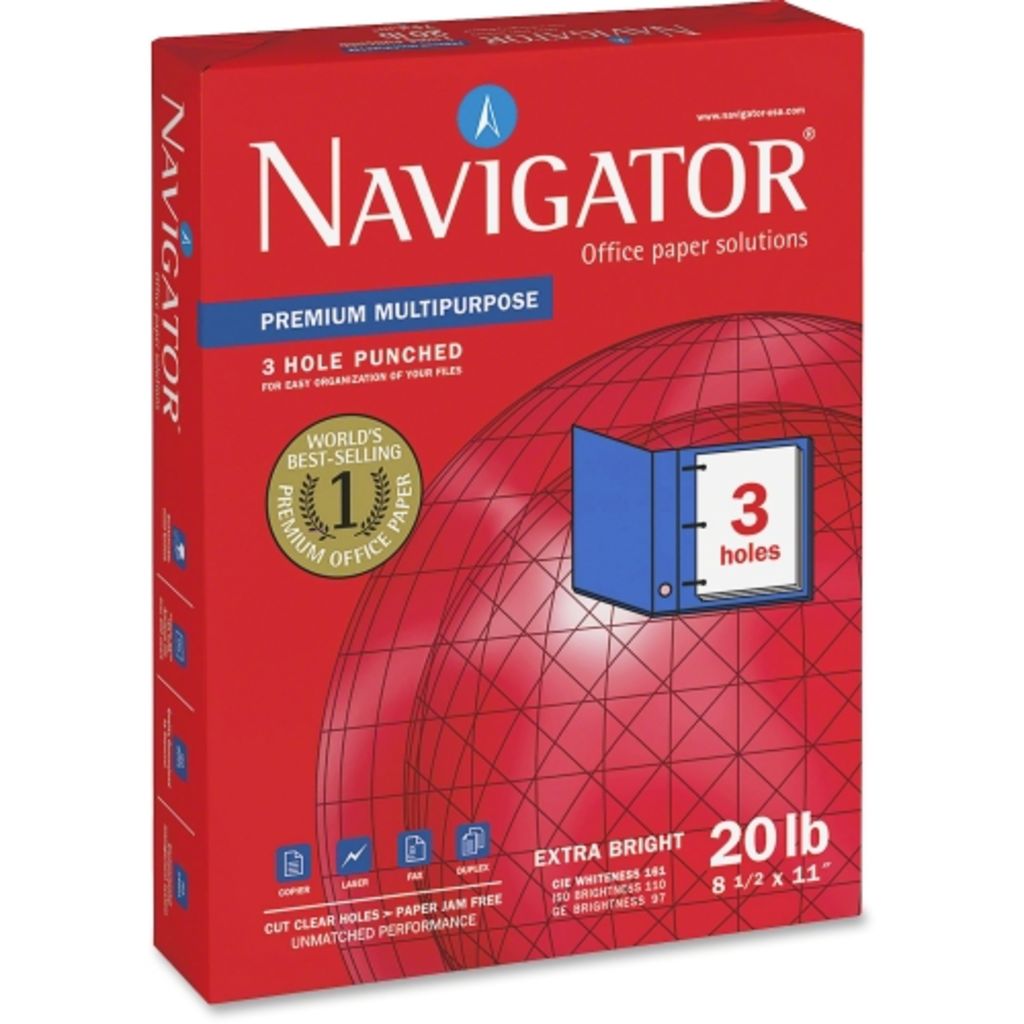 Image of Soporcel Navigator Premium 3-Hole Punched Multipurpose Paper