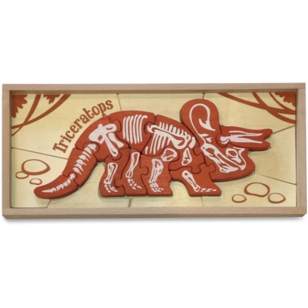 Image of BeginAgain Toys Dinosaur Bones Triceratops Puzzle - Theme/Subject: Learning - Sk
