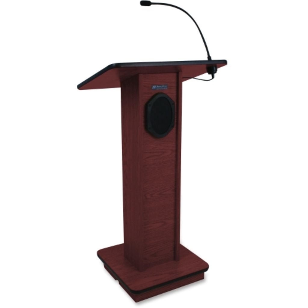 Image of AmpliVox Sound System Elite Lectern - Rectangle Top - 24" Table Top Width x 18" 