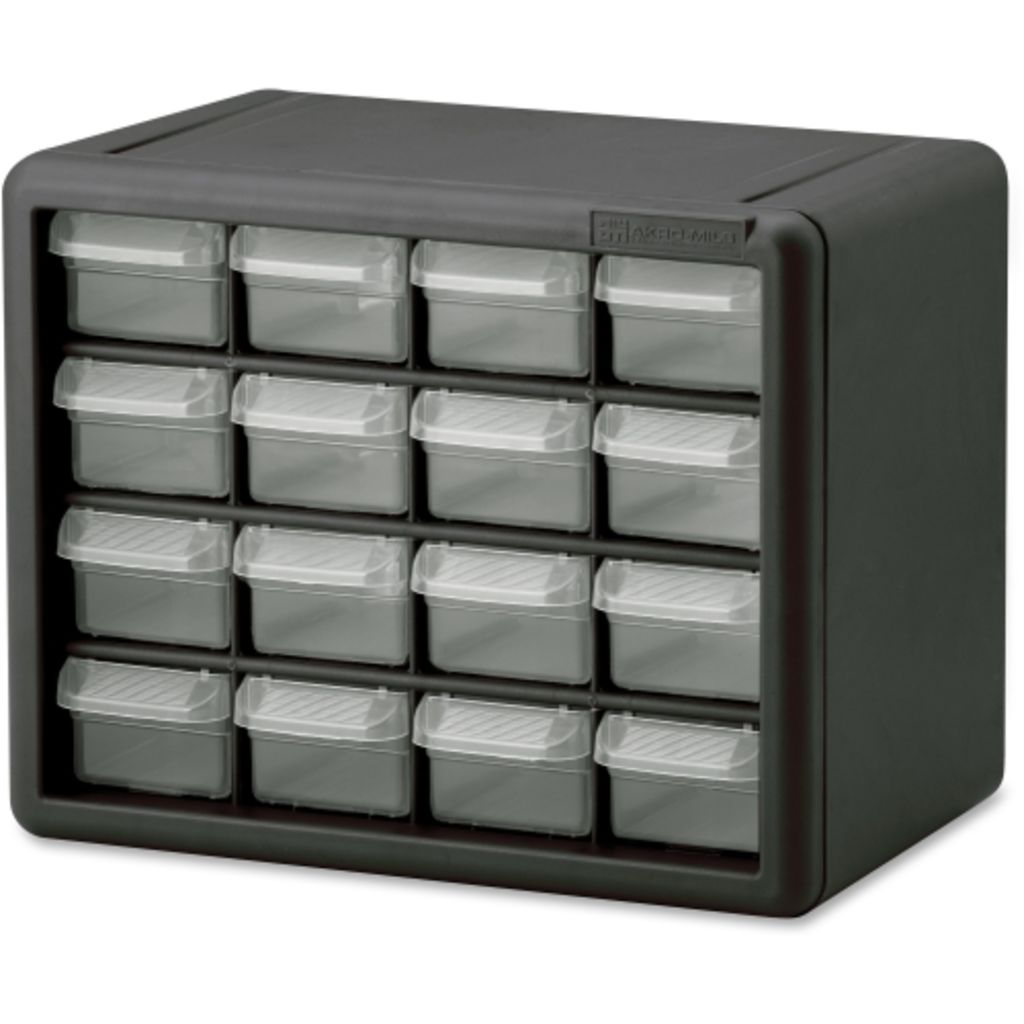 Image of Akro-Mils 16-Drawer Plastic Storage Cabinet
