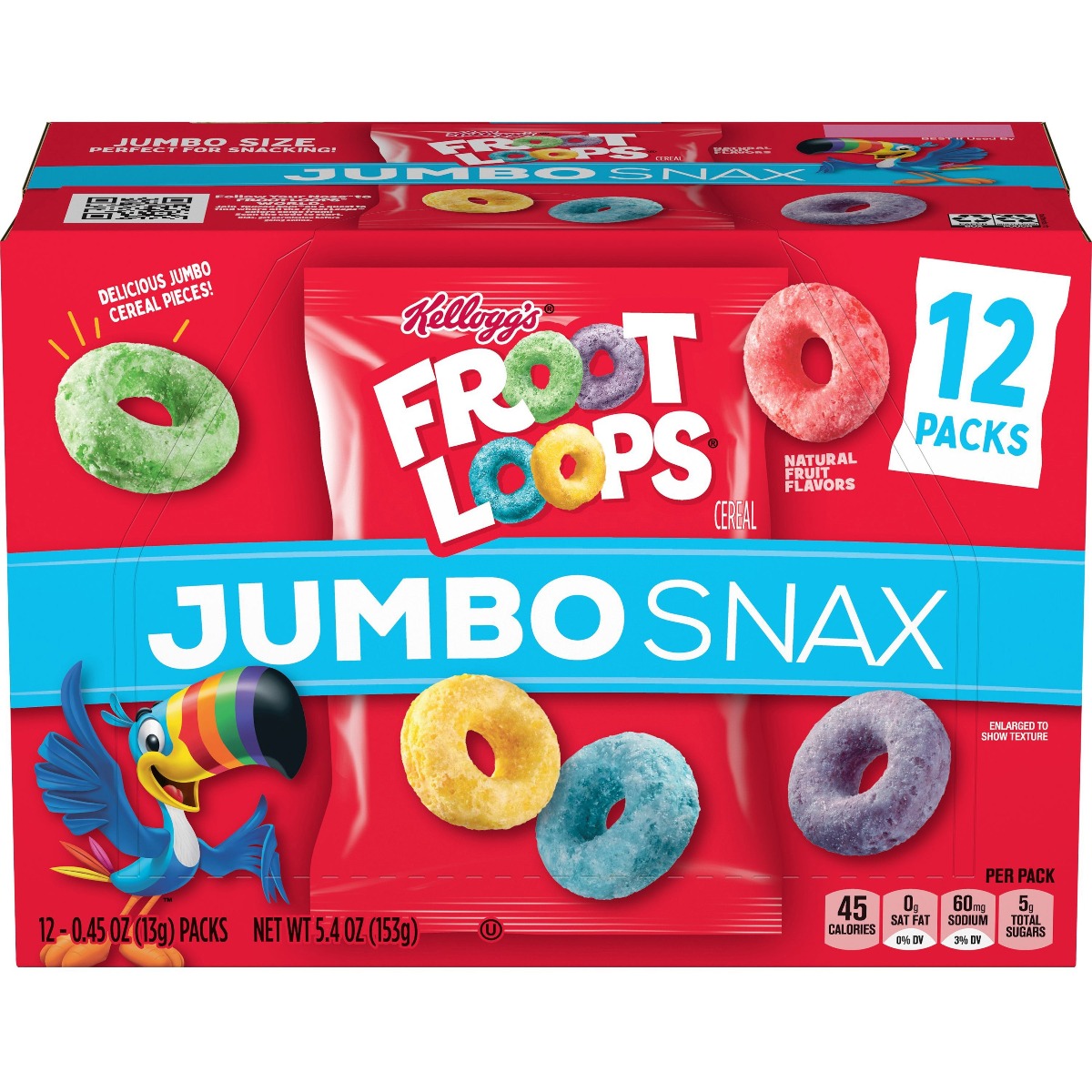 Image of Froot Loops Jumbo Snax Cereal Snack