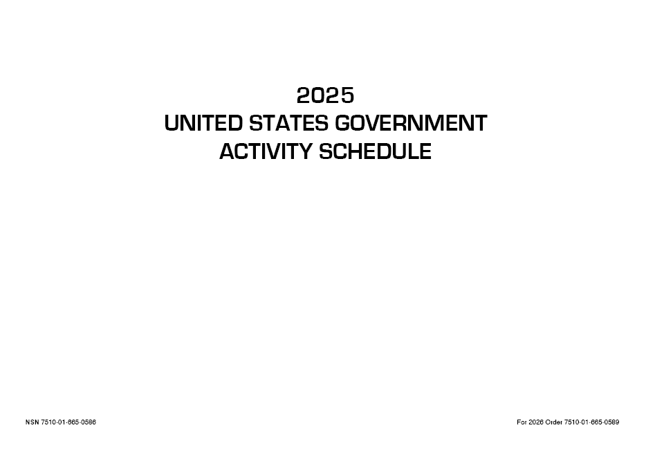 Image of 2025 Unicor Activity Schedule