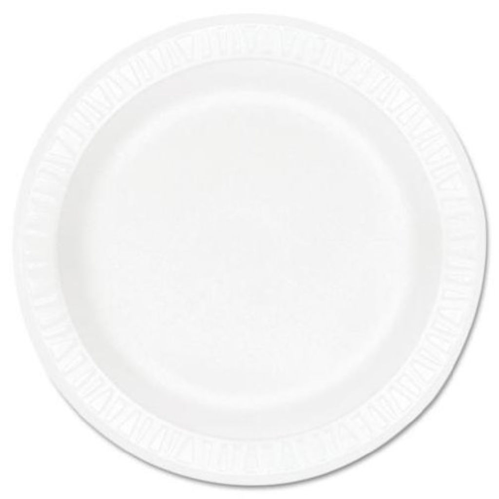 Image of Genpak White Foam Plate 6 inch - 6" Diameter Plate - Foam Plate - Plate