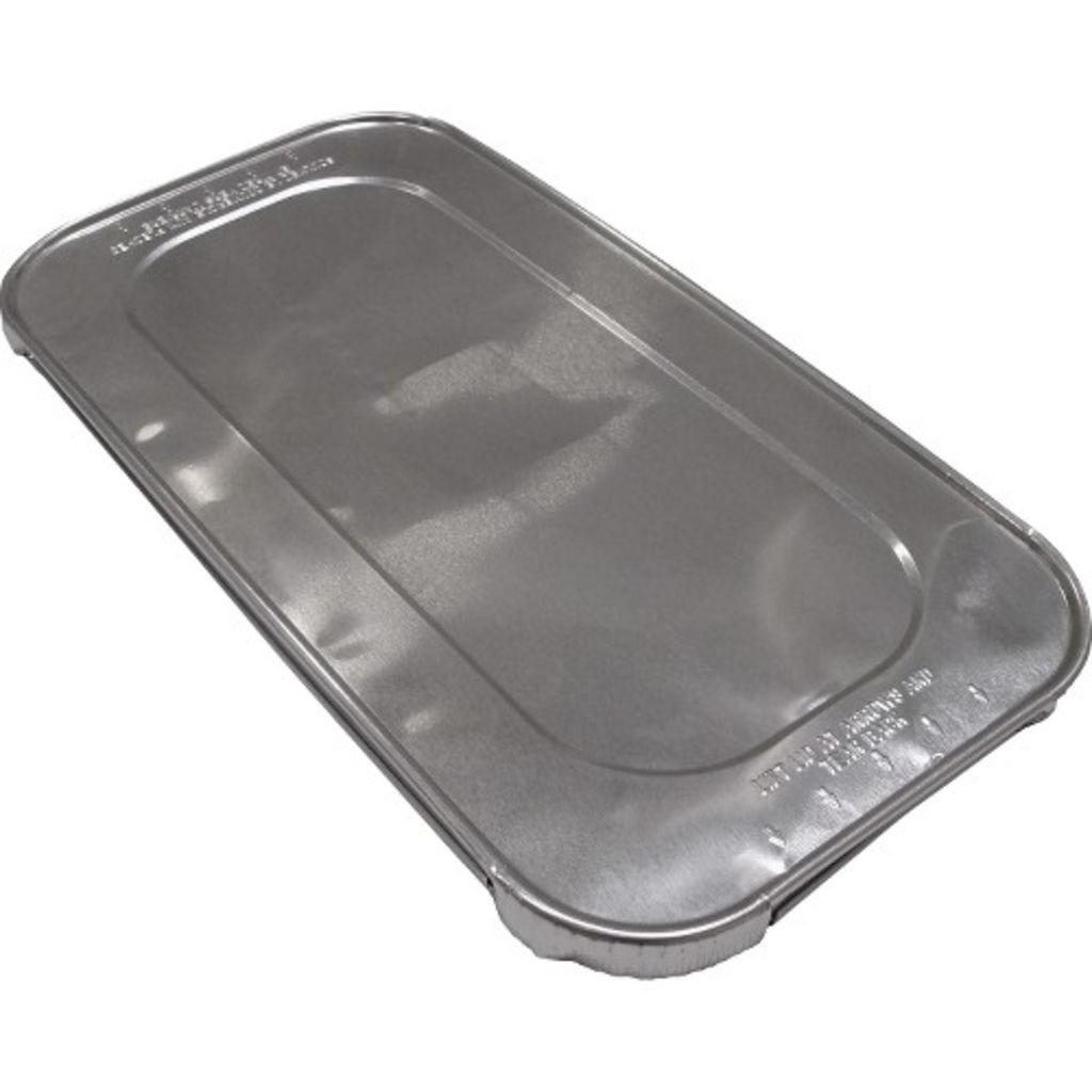 Image of WP Half Steam Foil Container Lid - Rectangular - Aluminum - 100 / Carton - Alumi