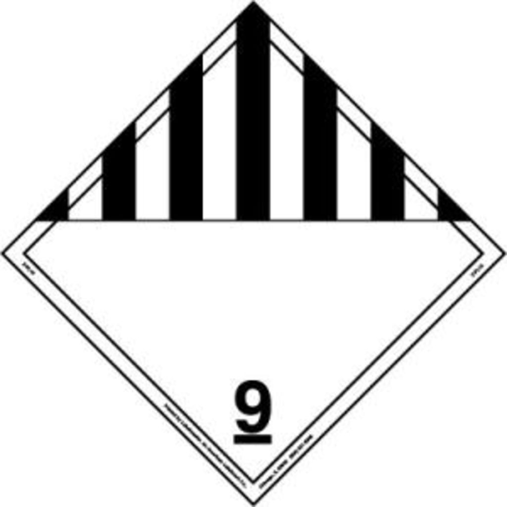 Image of Labelmaster Caution Sign - "9" - 10.8" Width x 10.8" Height - White
