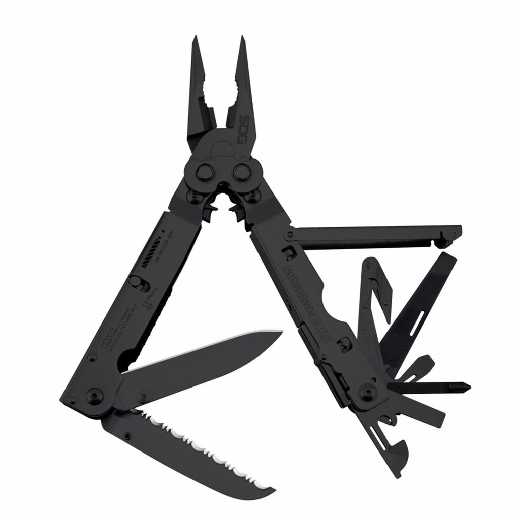 SOG - PowerAssist - Black Oxide - Nylon Sheath
