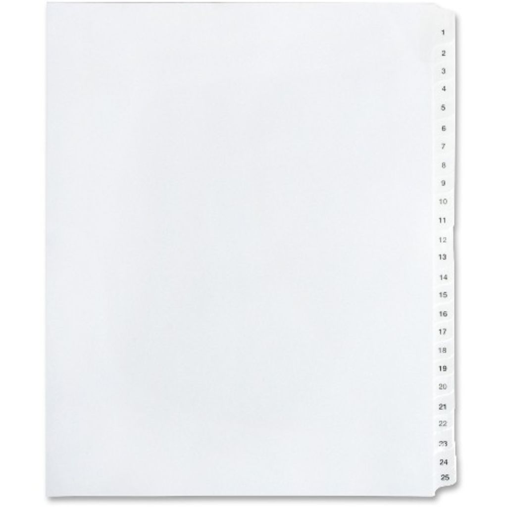 Image of Kleer-Fax Legal Exhibit Index Dividers - 25 x Divider(s) - Printed Tab(s) - Digi