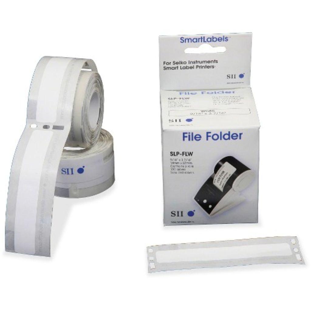 Image of Seiko SmartLabel SLP-FLW File Folder Labels - 0.56" Width x 3.43" Length - 130 /