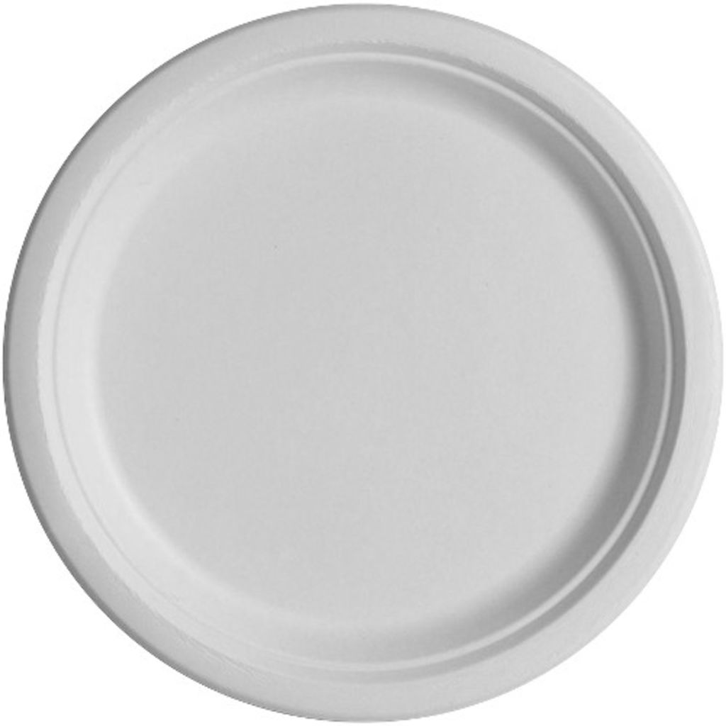 Image of NatureHouse Savannah Supplies Bagasse 10" Round Paper Plates - 10" Diameter Plat