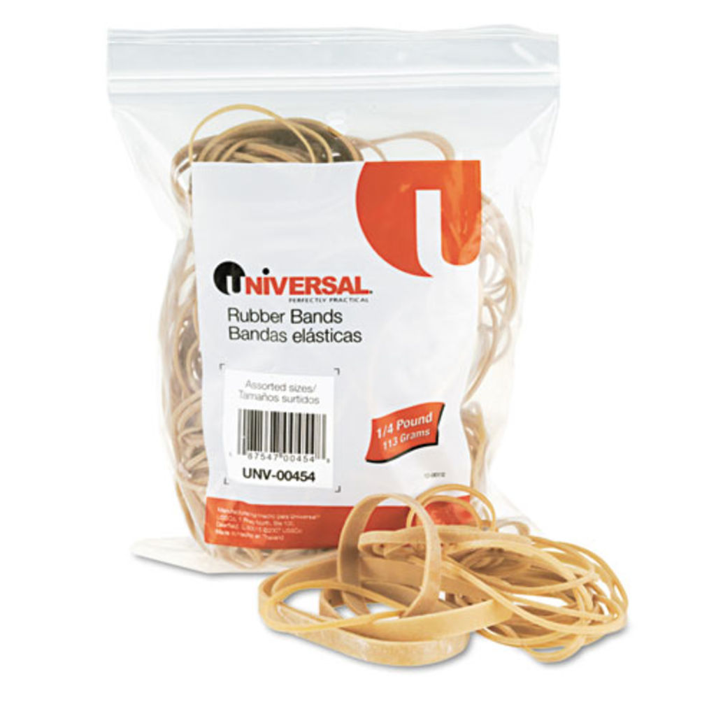 Image of RUBBERBANDS,ASTD SZ,1/4LB